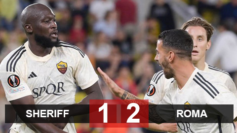 Kết quả Sheriff 1-2 Roma: Lukaku tiếp tục ghi bàn, Roma giành trọn 3 điểm