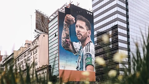 Tác phẩm khổng lồ về Messi tranh giải quốc tế