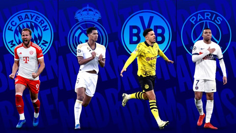 Bán kết Champions League: Kinh điển Bayern vs Real, duyên nợ Dortmund vs PSG