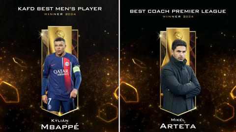 Trao giải Global Soccer: Mbappe được vinh danh, Arteta bị chế nhạo