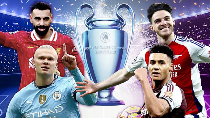 Tây Ban Nha và Anh sáng cửa có 5 suất dự Champions League