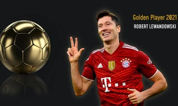 LEWANDOWSKI TIẾP TỤC ĐƯỢC VINH DANH Ở GIẢI CẦU THỦ VÀNG NĂM 2021