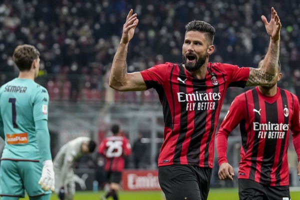 THI ĐẤU QUẬT CƯỜNG, AC MILAN ĐÁNH BẠI GENOA SAU 120 PHÚT THI ĐẤU